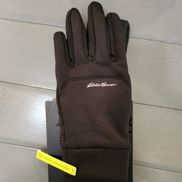 Eddie Bauer Men's Black Alpine Double Fleece Liner Touchscreen Gloves Size S/M - Picture 6 of 6